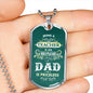 Teacher Dad Dog Tag Necklace