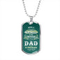 Teacher Dad Dog Tag Necklace