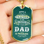 Teacher Dad Dog Tag Necklace