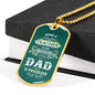 Teacher Dad Dog Tag Necklace