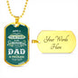 Teacher Dad Dog Tag Necklace