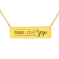 Peace Love Yoga Necklace