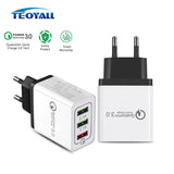 Universal Qualcomm Quick charge 3.0 USB Charger Mobile Phone Fast Charger Samsung iPhone iPad Huawei Xiaomi 5V 3A Wall Charger